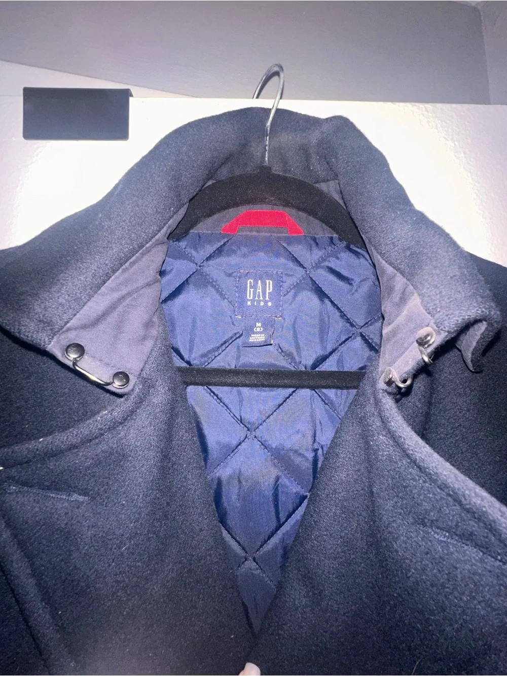 GAP Navy Quilted-Lined Peacoat
